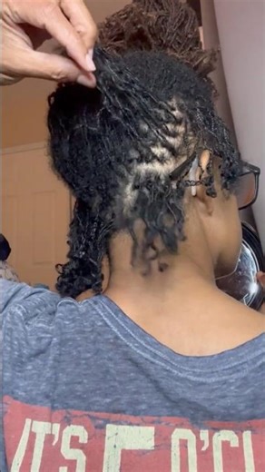 Retightening my baby #locs #microlocs #locjourney #smalllocs #tinylocs #shortlocs