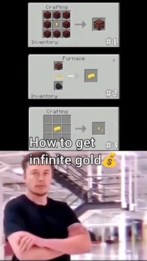How to get infinite gold #minecraftmemes