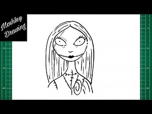 How to Draw Sally Face - The Nightmare Before Christmas