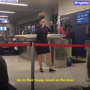 A Delta flight attendant gave an inspiring speech to passengers at JFK airport after Kobe Bryan's death: "We might have lost something great, a legend, but remember the spirit is with us always." 💜https://gma.abc/3aUM1VX | Good Morning America