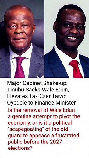 SHOCKING! Tinubu SACKS Wale Edun! Meet the New Finance Minister 🇳🇬 #Shorts