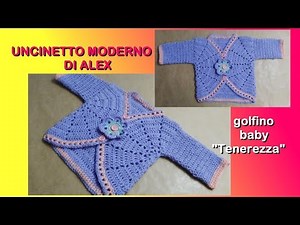 Baby Sweater Tenderness Tutorial All Sizes Alex Crochet