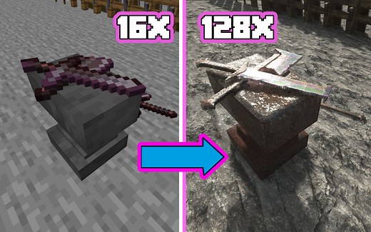 “假如下界合金放进了现实里？”MC究极光追材质包，patrix材质展示