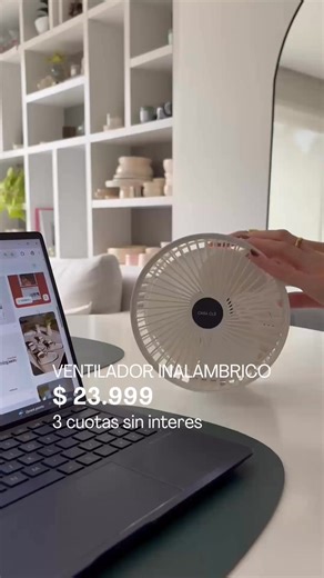 El mejor compañero para estos días de calor! Ventilador inalámbrico recargable USB ✨ Ahorra energía 3 velocidades Incluye cable 3 cuotas sin interés 💳 5% OFF por transferencia ✨ Compralo en casacle.com.ar | CREER BSAS