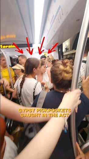 🔴 Gypsy Pickpockets Caught in the Act on Crowded Trains! A Must- Watch For Travelers! #Viral #Shorts