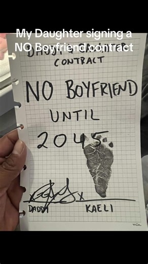 Dad Enforces No Boyfriend Contract for Daughter