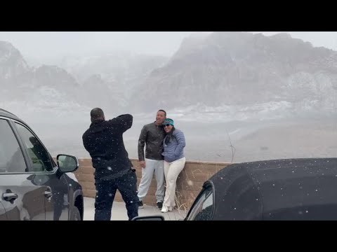 Snow blankets Las Vegas valley mountains as winter storm brings much-needed moisture