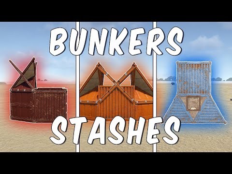 14 Bunkers&Stashes In 9 Minutes RUST