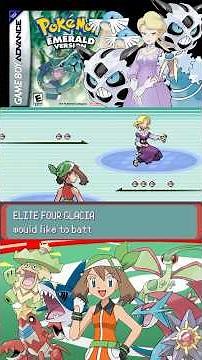 POKEMON EMERALD - Elite Four GLACIA (Full Battle) | Game Boy Advance Gameplay
