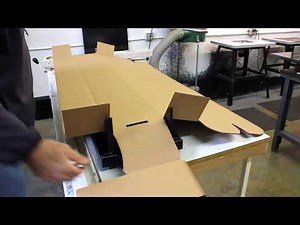 Long Corrugated Cardboard Box, Mailer Easy Folding Fixture, Tool, Jig, Machine - Saves Time