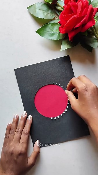 Beautiful card making ideas | Handmade card #card #shorts