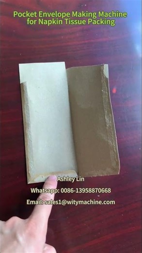 Pocket Envelope Making Machine for Napkin Tissue Packing