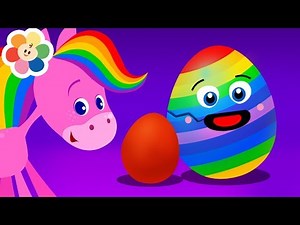 Huevos Sorpresa! Aprender Colores | Colores en Español | Caballo Arco Iris y Amigos | BabyFirst