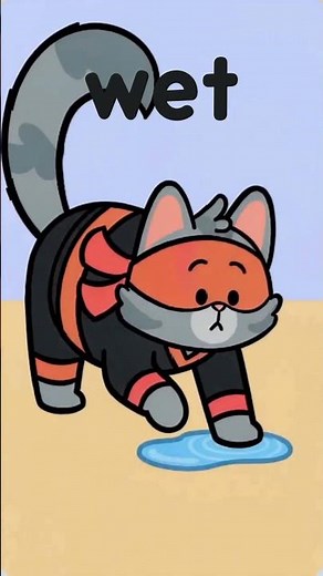 Kindergarten Sight Words: wet (Kitten Ninja By Epic Book Series)
