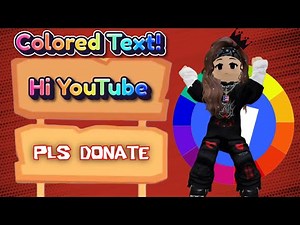 How To Use Custom Colored Text On Roblox Pls Donate