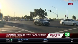 At least 2 detained after planned blockade at Travis Air Force Base