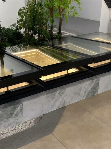 Electric extremely narrow hidden frame sunroof skylights with rain sense