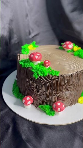Tree stump cake!!🤎 #cake #cakedecorating #baking #lifeisbutadream #food