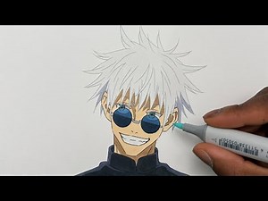 How To Draw Gojo Satoru With Glasses Step By Step Tutorial! - Jujutsu Kaisen