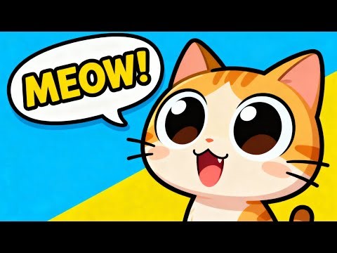 Real Cat Meowing Sounds for Kids | Learn Cat Voices with HD Video