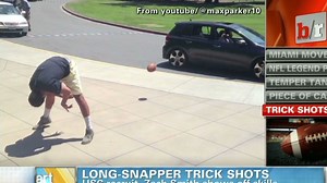 Watch long snapper’s amazing trick shots | CNN
