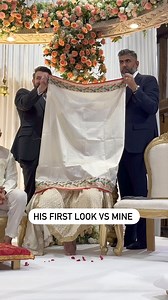 Bride expression ❤️❤️I literally crazy smiled here 😆 it’s actually so funny being on the stage knowing you’re about to see each other for the ‘first’ time 🤣 It felt like no one else was watching tbh. (Soppy I know). One of my friends said to me that up until that moment I had been so nervous and emotional and then as soon as I saw Arj he immediately put me at ease. It was definitely more fun after that point - we laughed and made jokes and were our normal selves on the mandap 😊 Thanks to @vij