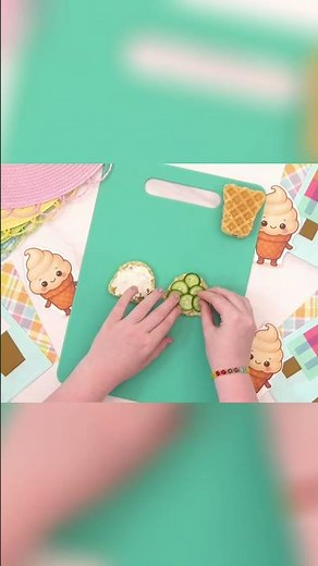 Savory Ice Cream Waffle Sandwich: Cream Cheese & Cucumber #shorts