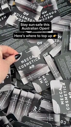 ☀️ Stay sun safe courtside! MECCA COSMETICA is the Official SPF of the @AustralianOpen. Find us at 17 locations across Melbourne Park: 🎾 MECCA COSMETICA SPF Studio – Grand Slam Oval 🎾 SPF Huts – Ball Park, TOPCOURT, Western Courts & Garden Square Top up or sample our To Save Face SPF50 Superscreen at any hut, the SPF Studio, or MECCA Pro Shop. Plus find our SPF pumps with To Save Body SPF50 Hydrating Sunscreen at entrance gates as well as information booths located at Princes Walk, outside Gar