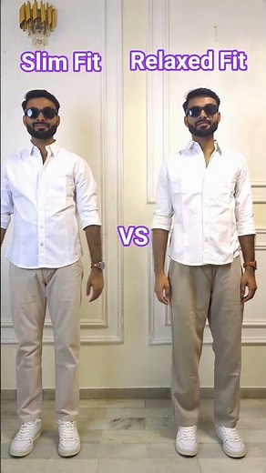 Slim fit vs Relaxed Fit. What would you choose? #mensfashion #mensstyle #ootdguide #outfitideas