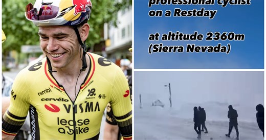 VIDEO: The Classics team of Wout Van Aert stuck training indoor as snowstorm hits Sierra Nevada