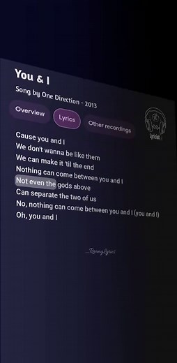You & I Lyrics by One Direction
