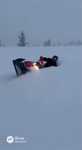 Snowmobile FAIL in a Blizzard 😂❄️ Winter Bloopers