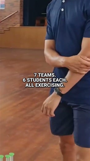 Large PE Class with Everyone Moving (7 Teams)