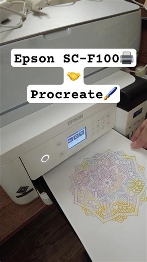 Printing my Sketch 🖨️ | Epson SC F100#draw#print#epson