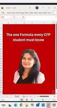 The one Formula every CFP student must know !