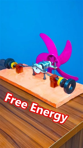 Infinite Free Energy! I Built a Magnetic Flywheel Motor! 100% Self-Running Engine //#reels