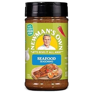 Newman's Own Seafood Seasoning; Perfect Spices for your favorite fish like Salmon and Cooking Lobster Tails; No MSG, Gluten Free; Kosher; 9.35 Oz. Bottle