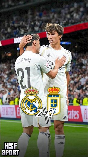 Real Madrid wins 2-0 vs. Real Oviedo in La Liga with goals from Gonzalo García and Bellingham. #s...
