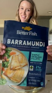 #DYK The Better Fish Barramundi Simply Skinless Fillets contain 650 mg of DHA EPA per 4 oz. serving! That's among the highest of other mild-flavored white fish 😯 And that typically DOUBLES when you eat the skin! Plus, there are no traceable levels of mercury, antibiotics, PCBs, preservatives, or hormones. Click on the link to make baked barramundi with pesto: bit.ly/baked-pesto-barramundi #thebetterfish #barramundi #recipe #recipes #seafood #healthyseafood #fishrecipe #fishrecipes #seafoodrecip