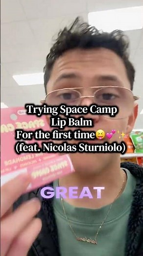 Trying Space Camp Lip Balm for the first time💕✨(feat. Nicolas Sturniolo)