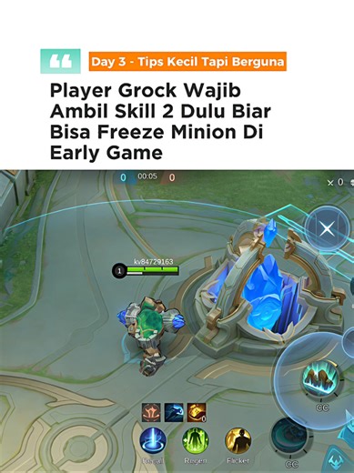 Player Grock Wajib Ambil Skill 2 Dulu, Biar Bisa Freeze Minion Di Early Game #MLBBGoldenMonth #MLBBGoldenTurtle