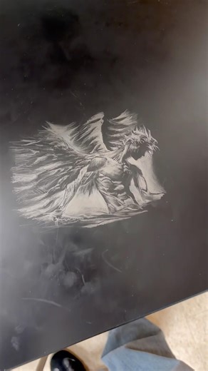 Drawing an Angel on my desk in class✍️ #angel #angeldrawing #drawing #artistsoftiktok #fyp