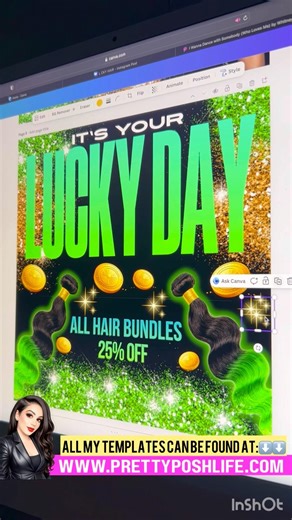 Let’s Make A Flyer In Canva🎉 #canva