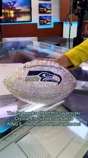 Swarovski Crystal-Encrusted Football Gifted to KING 5