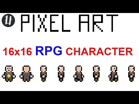How To Pixel Art Tutorials [15] - 16x16 RPG Character (4 sides)