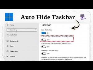 How to hide the taskbar when in full screen in Windows 11