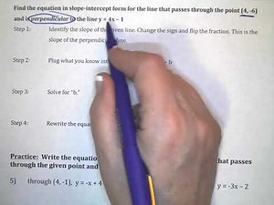 7.3 Writing Equations of Parallel & Perpendicular Lines SM1