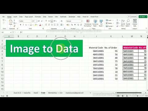 How to convert image data into editable data and verify in excel | Excel for auditing & auditors
