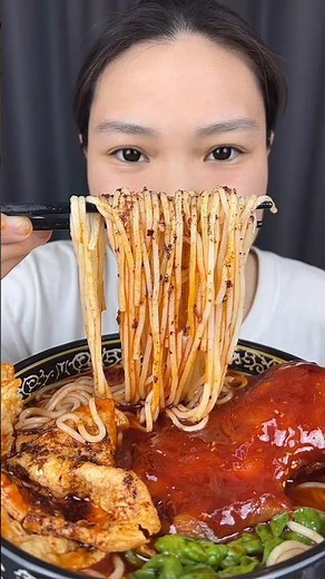 asmr spicy ramen noodles mukbang drumsticks #asmr #eating #noodles