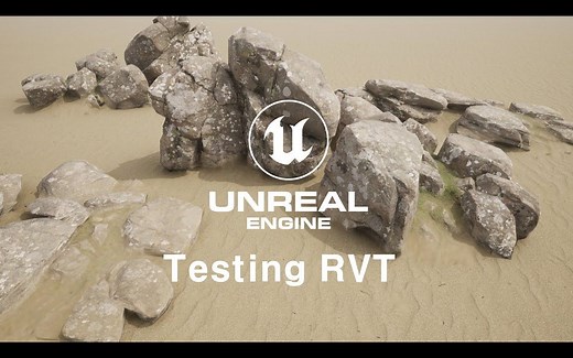 虚幻引擎5！制作地形RVT 功能！(Runtime Virtual Texture)_哔哩哔哩_bilibili